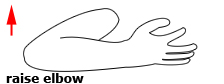 lateral elbow- raise elbow
