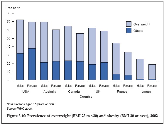 Prevalence of overweight and obesity 2002